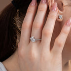 Multi Shape Round Halo Fashion Ring