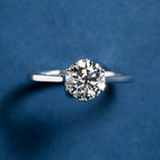 Six Prong Round Hidden Halo Engagement Ring