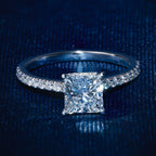 Princess Hidden Halo Engagement Ring