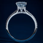Princess Hidden Halo Engagement Ring