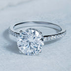 Round Hidden Halo Engagement Ring