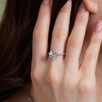 Round Hidden Halo Engagement Ring