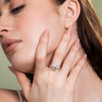 Round Hidden Halo Engagement Ring