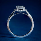 Classical Halo Radiant Engagement Ring