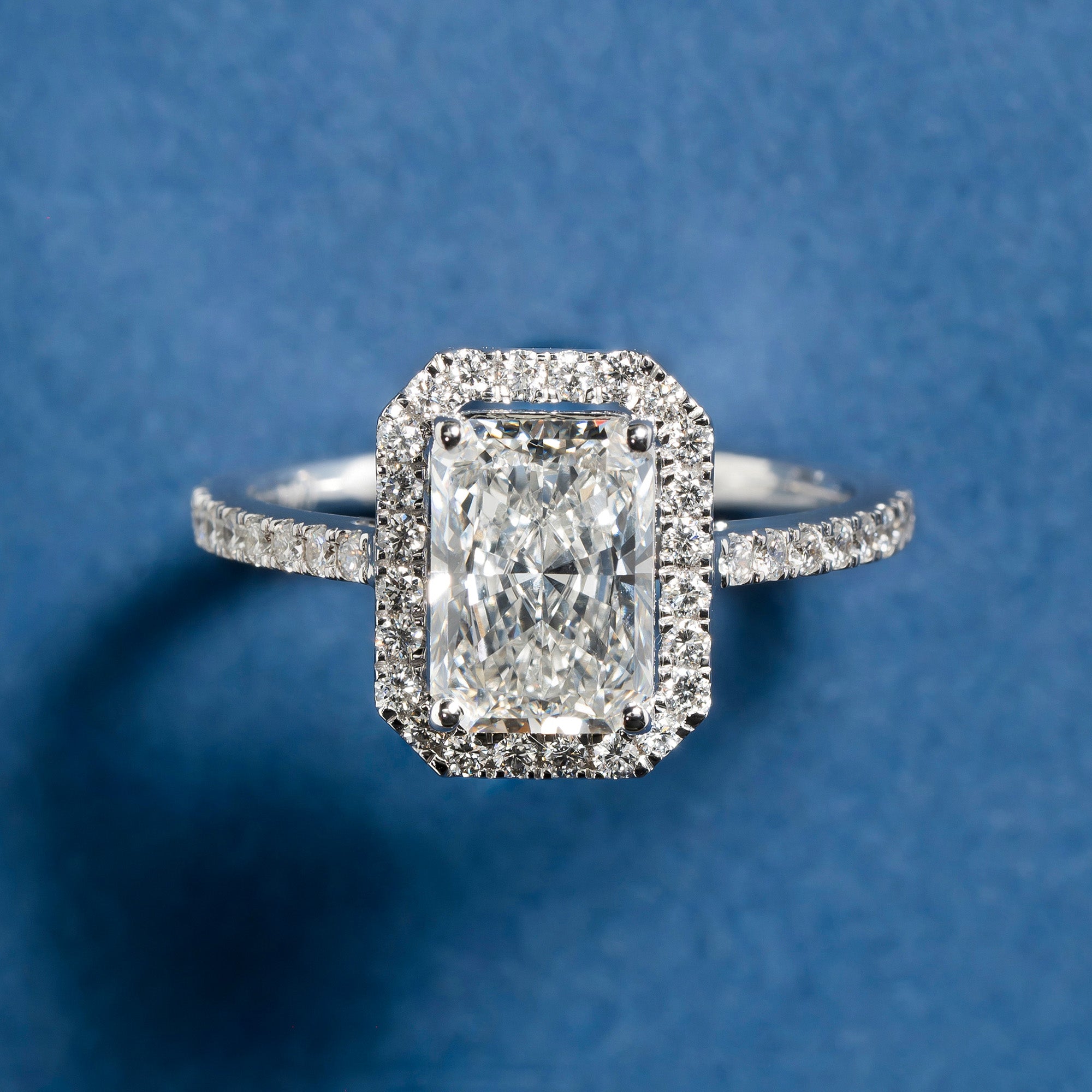 Classical Halo Radiant Engagement Ring