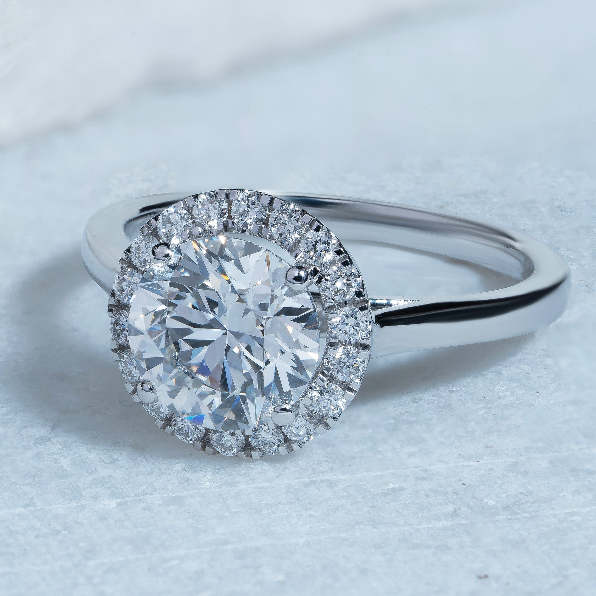Infinite Round Halo Engagement Ring