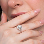 Infinite Round Halo Engagement Ring