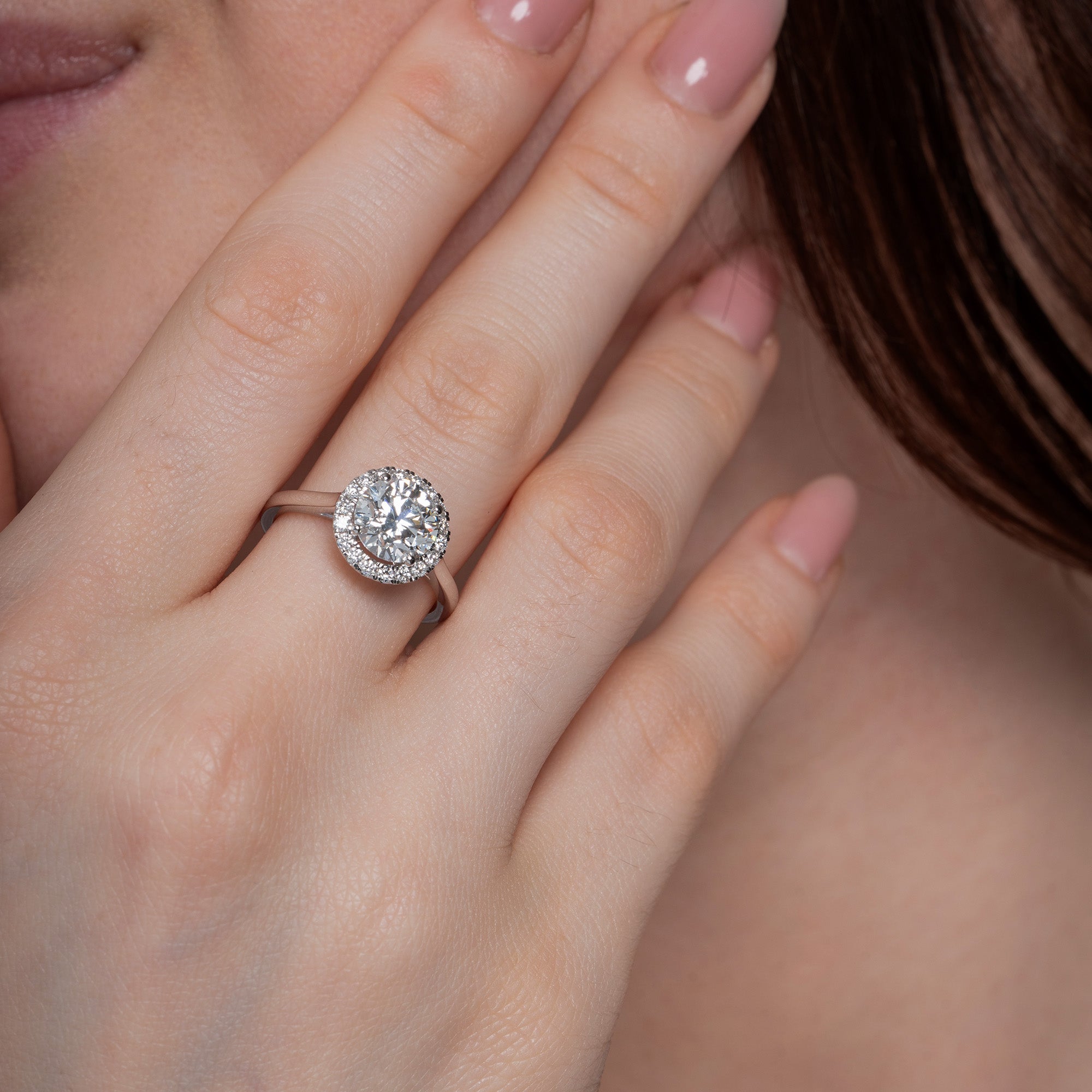 Infinite Round Halo Engagement Ring