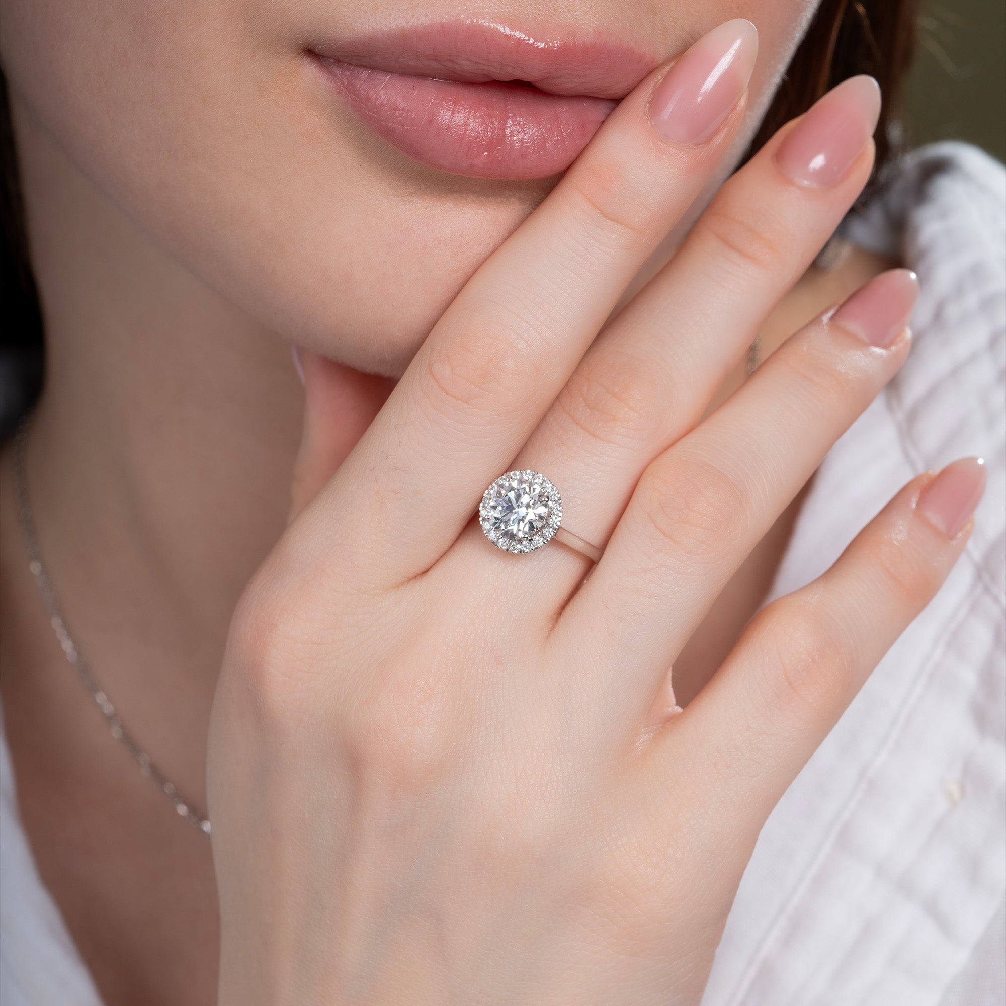 Infinite Round Halo Engagement Ring