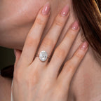 Infinite Oval Halo Engagement Ring