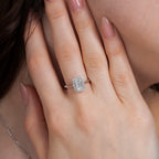 Infinite Emerald Halo Engagement Ring