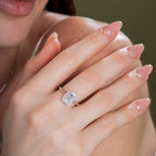 Infinite Emerald Halo Engagement Ring