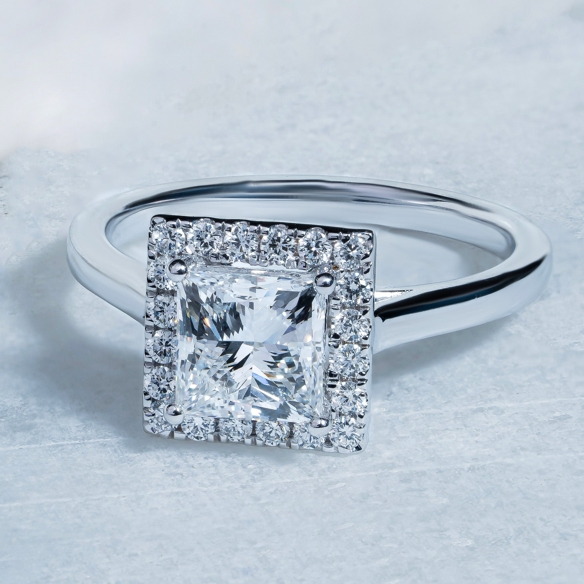 Infinite Princess Halo Engagement Ring