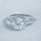 Classical Halo Round Engagement Ring