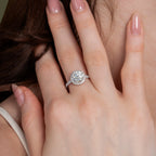 Classical Halo Round Engagement Ring