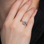 Cactus Solitaire Emerald Halo Engagement Ring