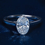 Bezel Setting Oval Solitaire Ring