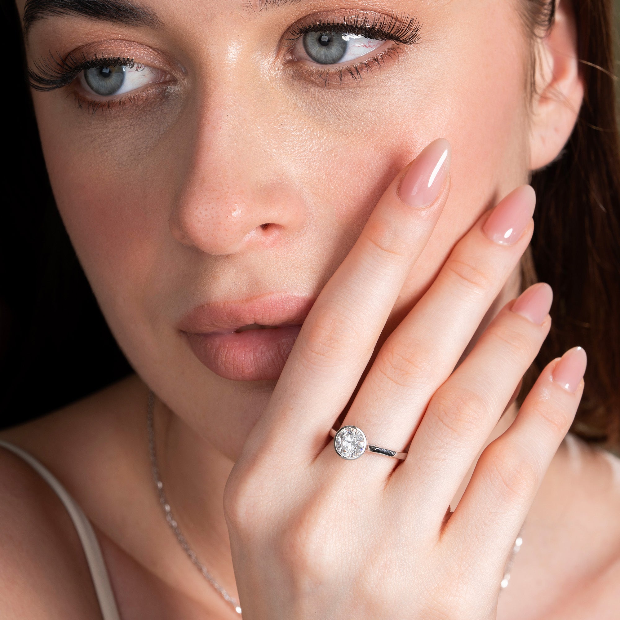 Bezel Setting Round Solitaire Ring