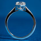 Six Prong Glow Light Round Solitaire Engagement Ring