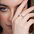 Six Prong Glow Light Round Solitaire Engagement Ring