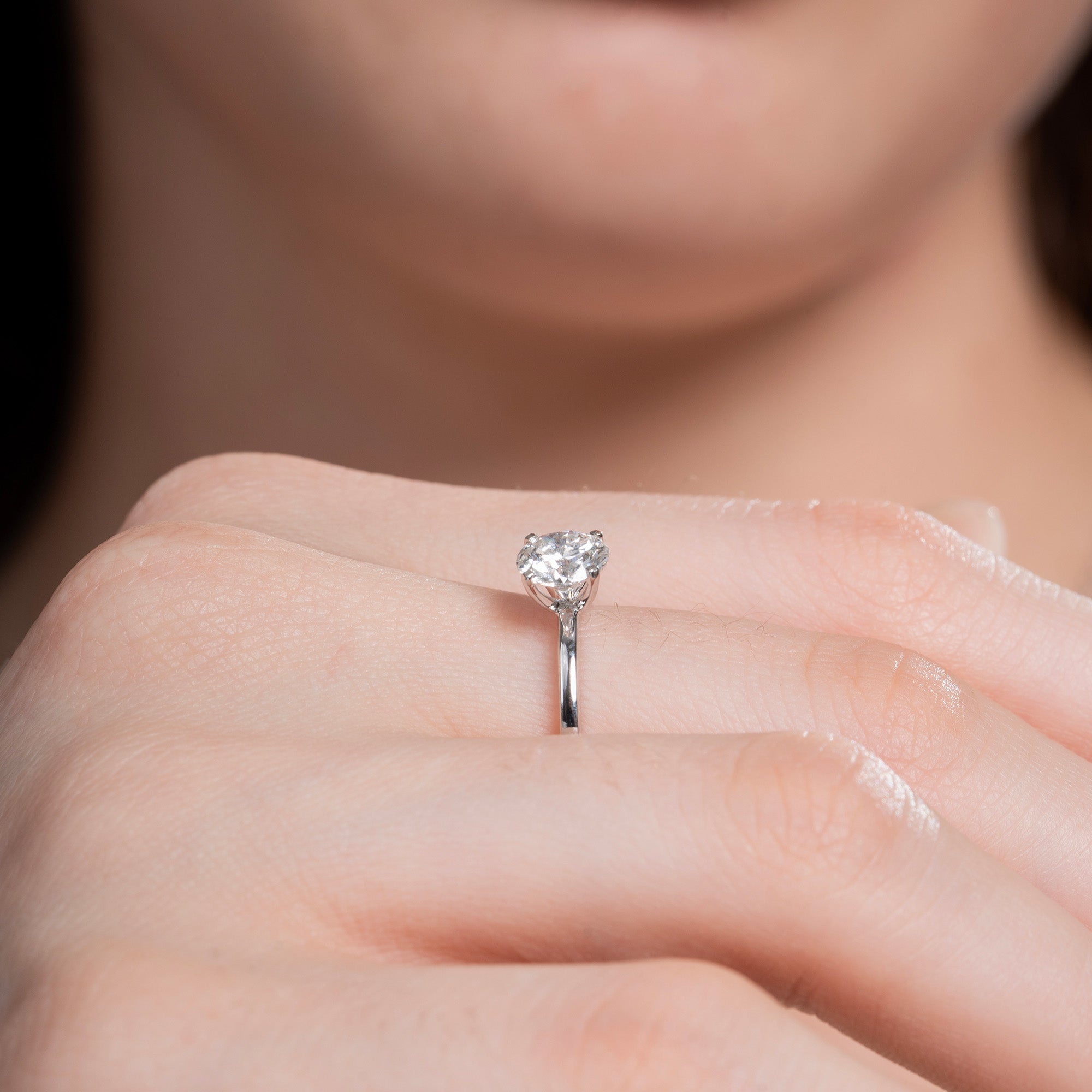 Classical Four Prong Round Engagement Ring