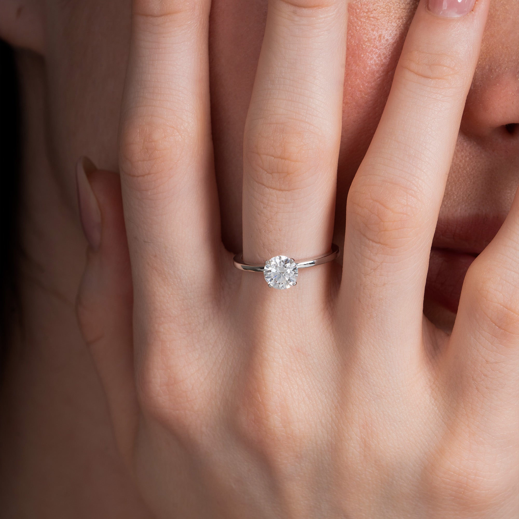 Classical Four Prong Round Engagement Ring