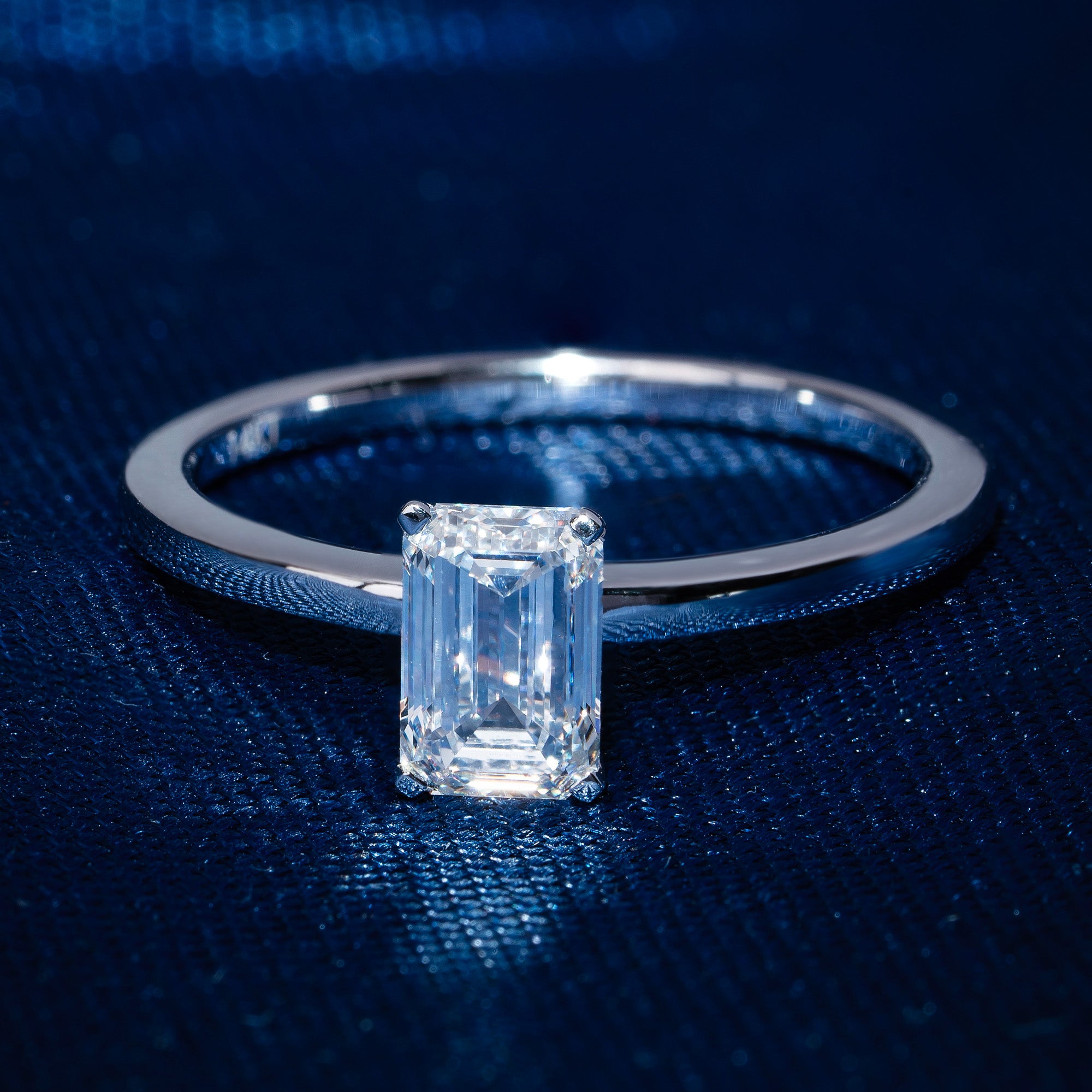 Classical Four Prong Emerald Engagement Ring