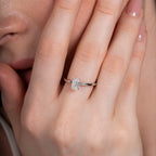 Classical Four Prong Emerald Engagement Ring