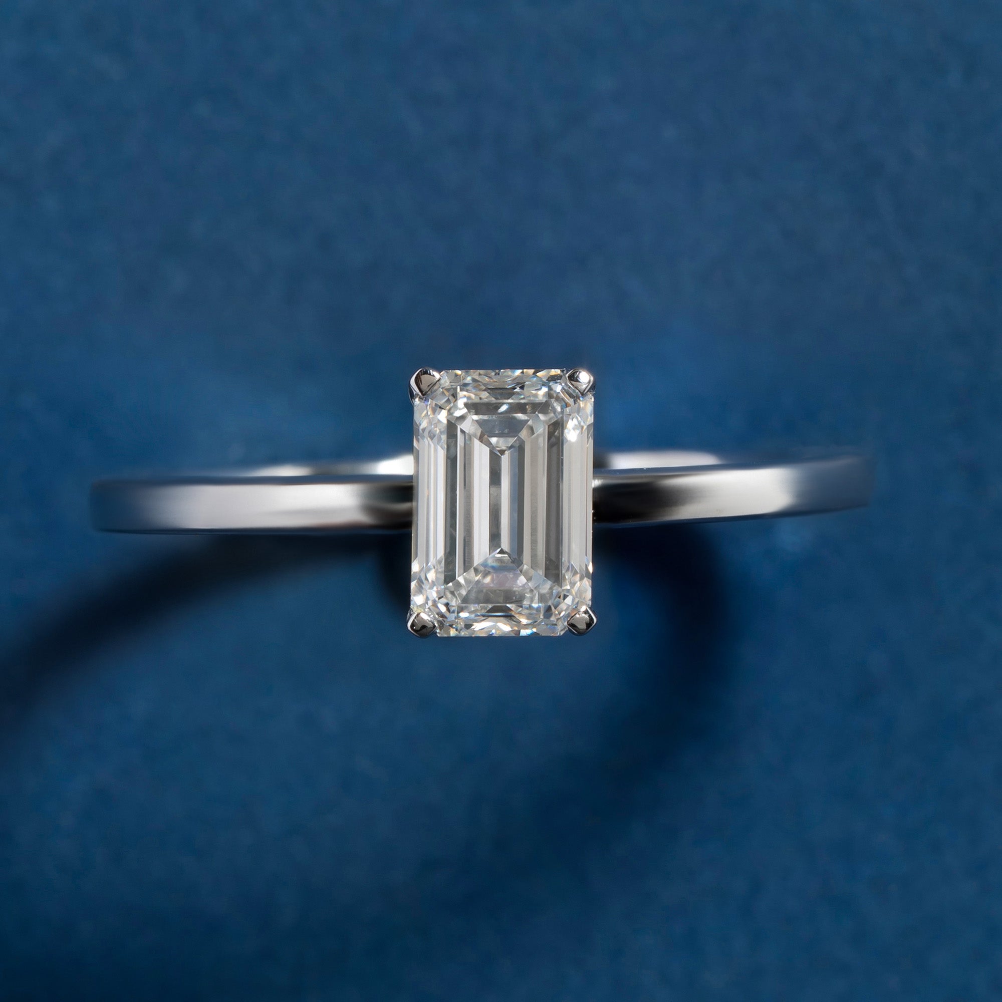 Classical Four Prong Emerald Engagement Ring