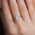 Classical Four Prong Oval Engagement Ring