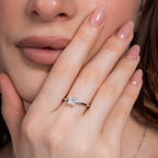 Classical Four Prong Princess Engagement Ring