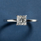 Classical Four Prong Princess Engagement Ring