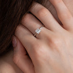 Classical Four Prong Princess Engagement Ring