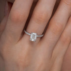 Rodeo Emerald Side Stone Engagement Ring