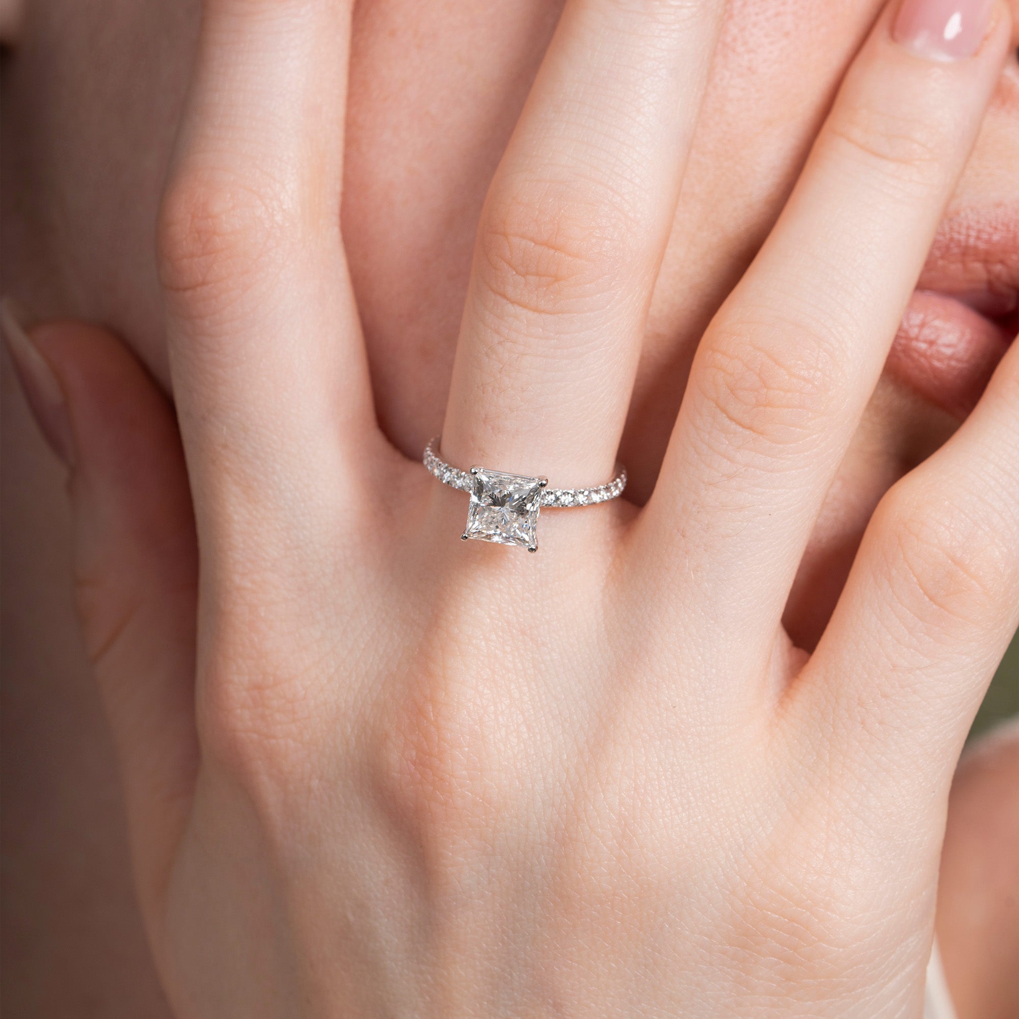 Rodeo Princess Side Stone Engagement Ring