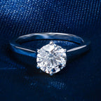 Lotus Prong Round Solitaire Ring