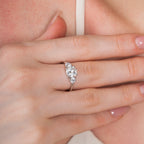 Classical Three Stone Round Engagement Ring