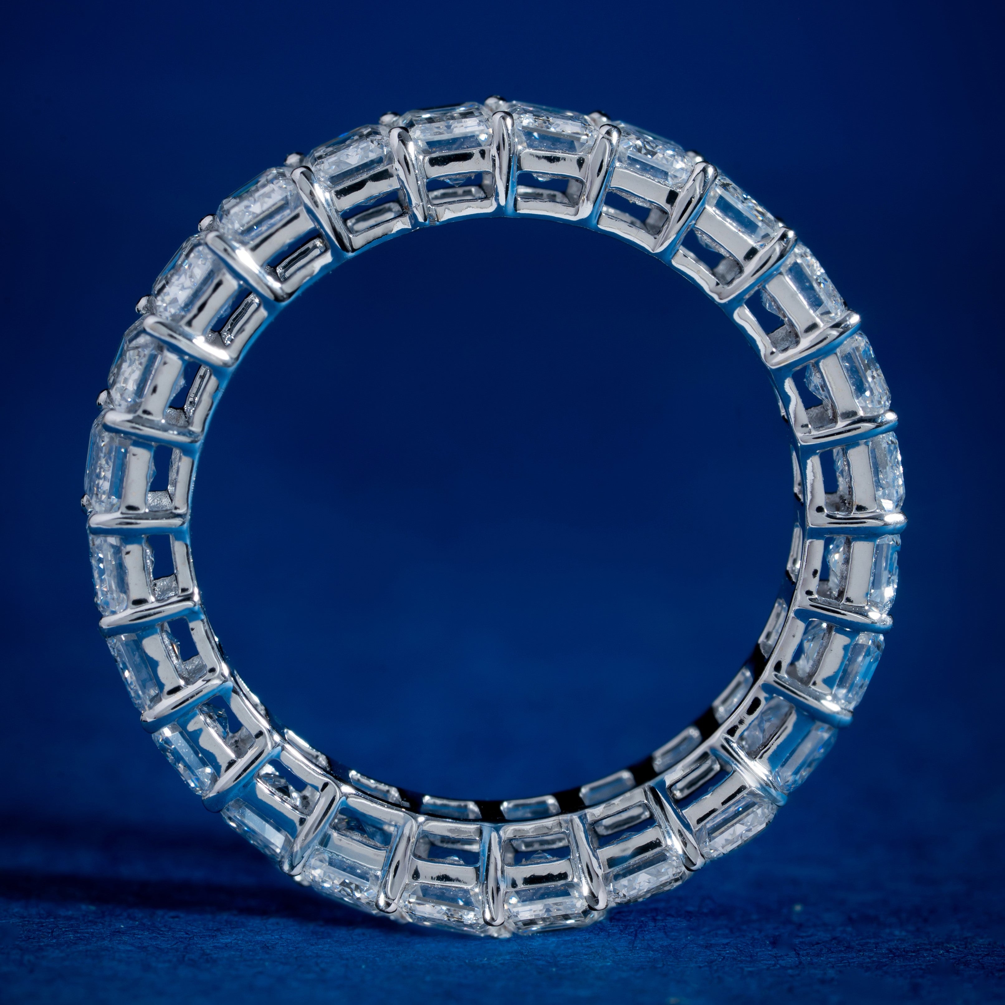 Classical 4CTW Emerald Eternity Band