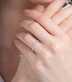 Glimmering Round Staking Wedding Band