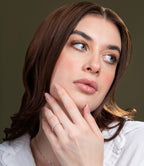 Glimmering Round Staking Wedding Band