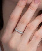 Prairie Channel Setting Round Wedding Band