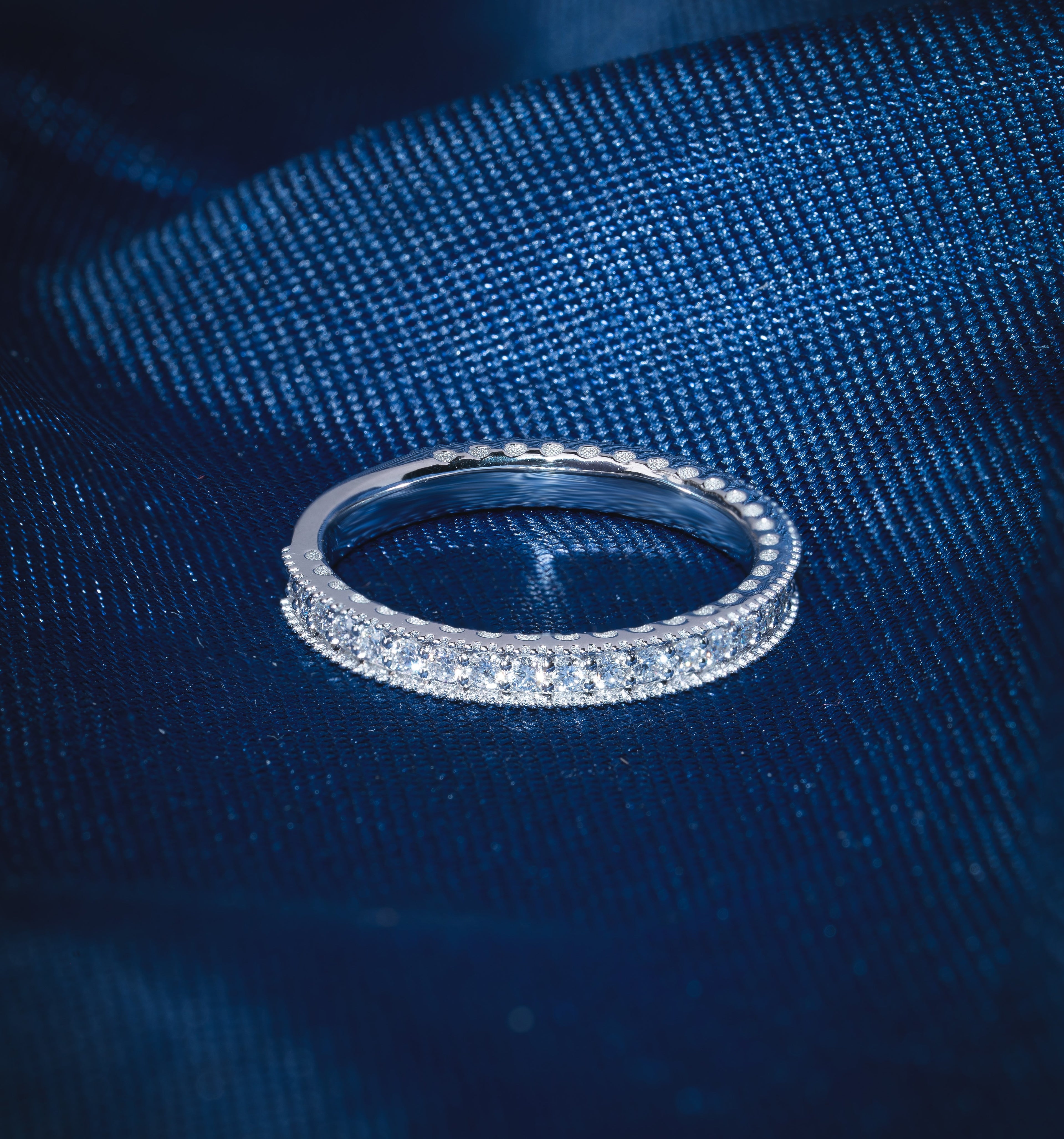 Prairie Channel Setting Round Wedding Band