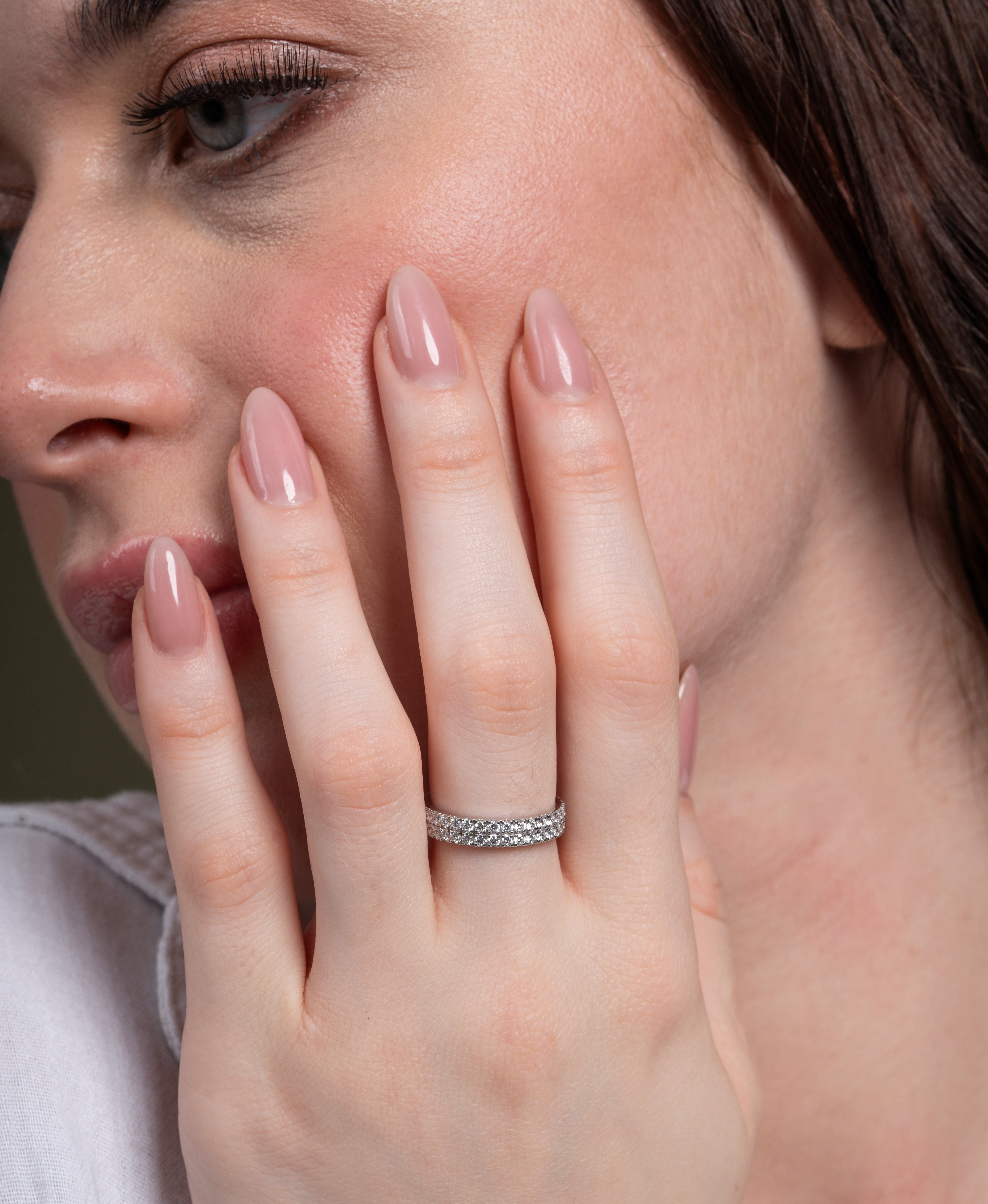 Classical Double Row Round Wedding Band