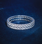 Classical Double Row Round Wedding Band