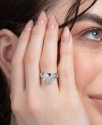 Western Oval Wide Band Fashion Ring