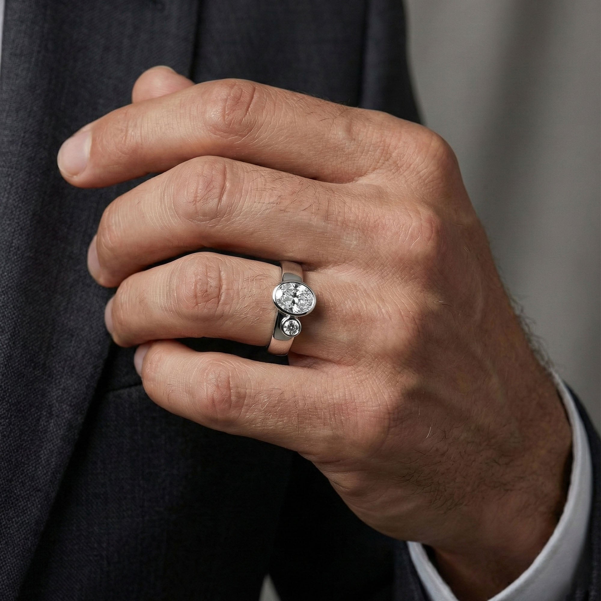 Western Oval Wide Band Ring