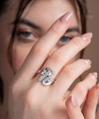 Wavy Bypass Round Fashion Ring