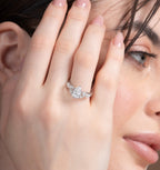 Jungle theme Pear Engagement Ring