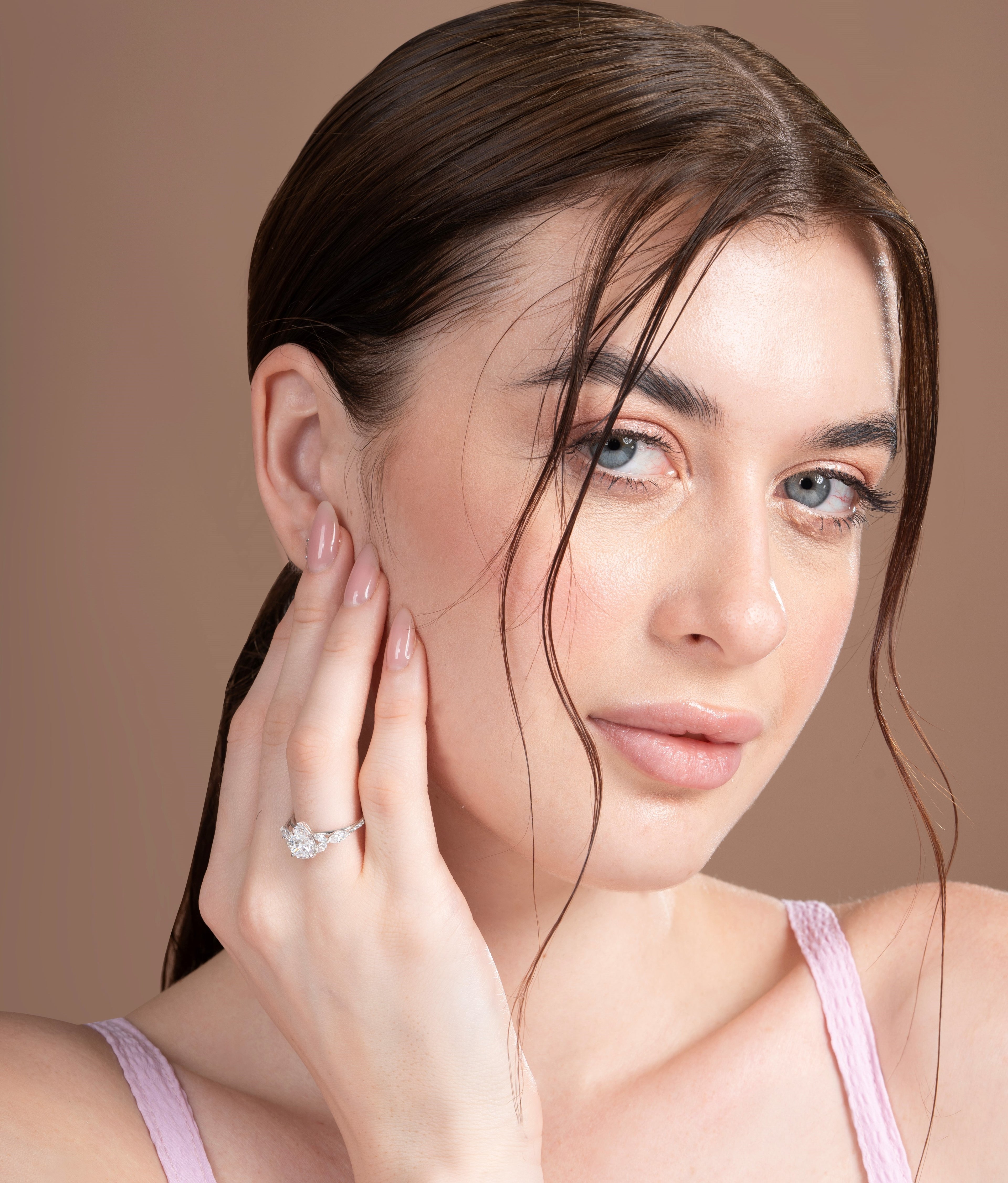 Jungle theme Pear Engagement Ring