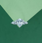 Jungle theme Pear Engagement Ring